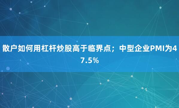 散户如何用杠杆炒股高于临界点；中型企业PMI为47.5%